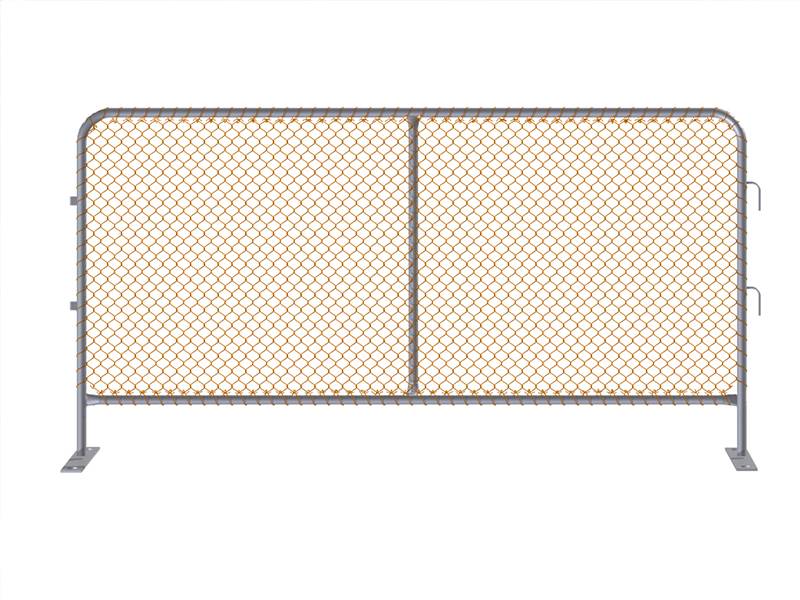 A drawing of construction barriers of 2200 mm × 1250 mm.