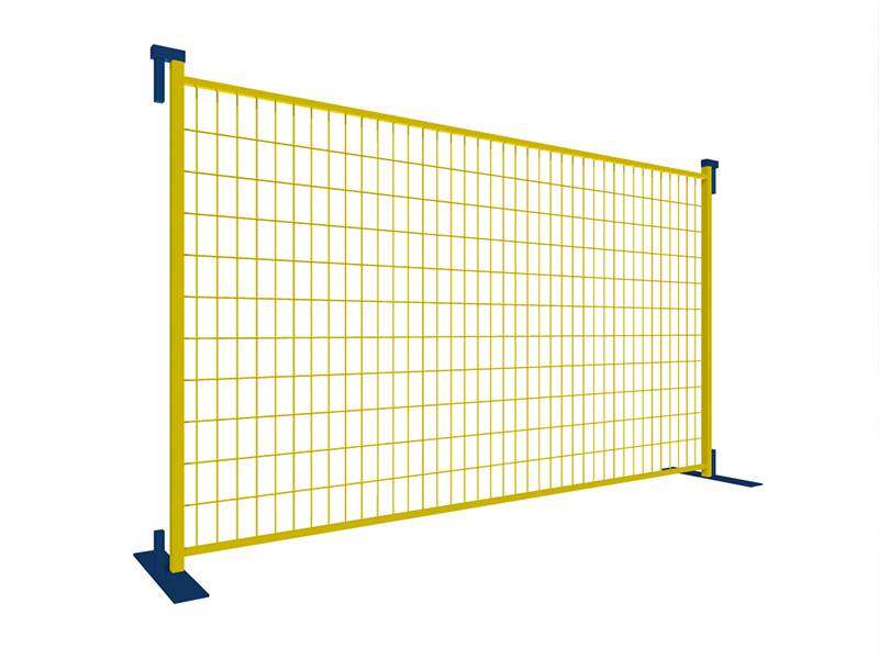 A drawing of 6' × 10'Canada temporary fence.