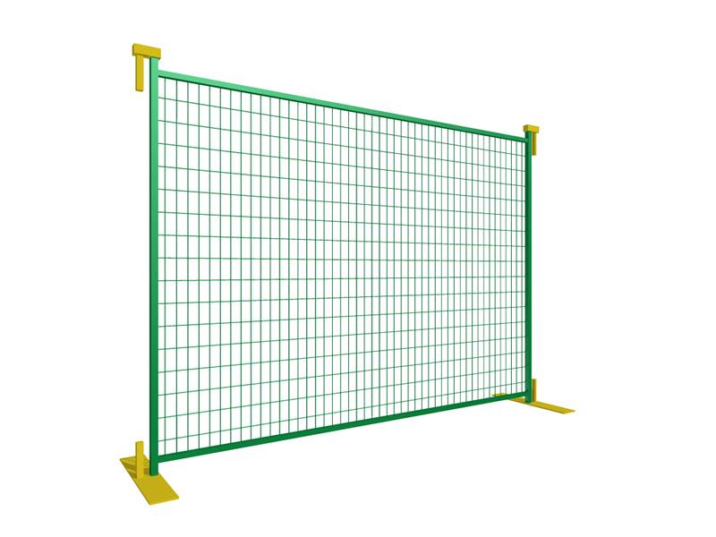 A drawing of 6' × 8'Canada temporary fence.